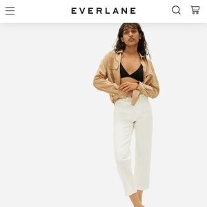 EVERLANE THE STRAIGHT LEG CROP SIZE 8 BONE